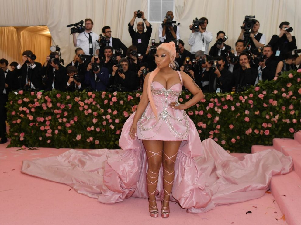 US rapper Nicki Minaj arrives for the 2019 Met Gala
