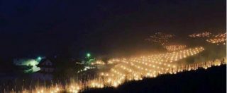 Copertina di Trentino Alto Adige, migliaia di candele accese di notte per proteggere i vigneti dal gelo