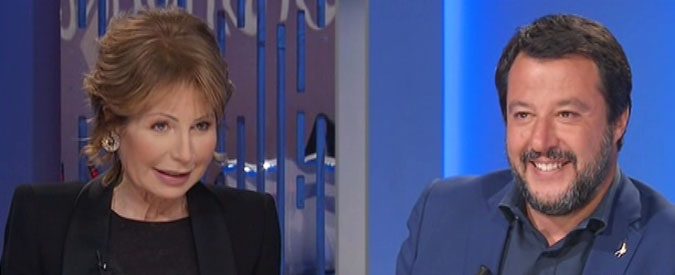 Copertina di Battibecco Gruber-Salvini: “Mi aspettavo fiori e scuse”. Il ministro poi su M5s: “Pronto a rompere su lotta alla droga”