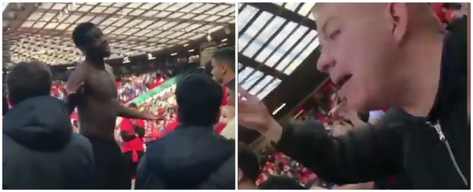 Copertina di Il tifoso contesta Pogba: “Fuck off Instagram, vattene”. E il giocatore francese a bordo campo reagisce così