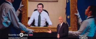 Copertina di Il monologo di Crozza che sfotte Salvini: “Metto all’asta una rara foto di lui al lavoro, base d’asta: 49 milioni”