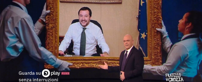 Copertina di Il monologo di Crozza che sfotte Salvini: “Metto all’asta una rara foto di lui al lavoro, base d’asta: 49 milioni”