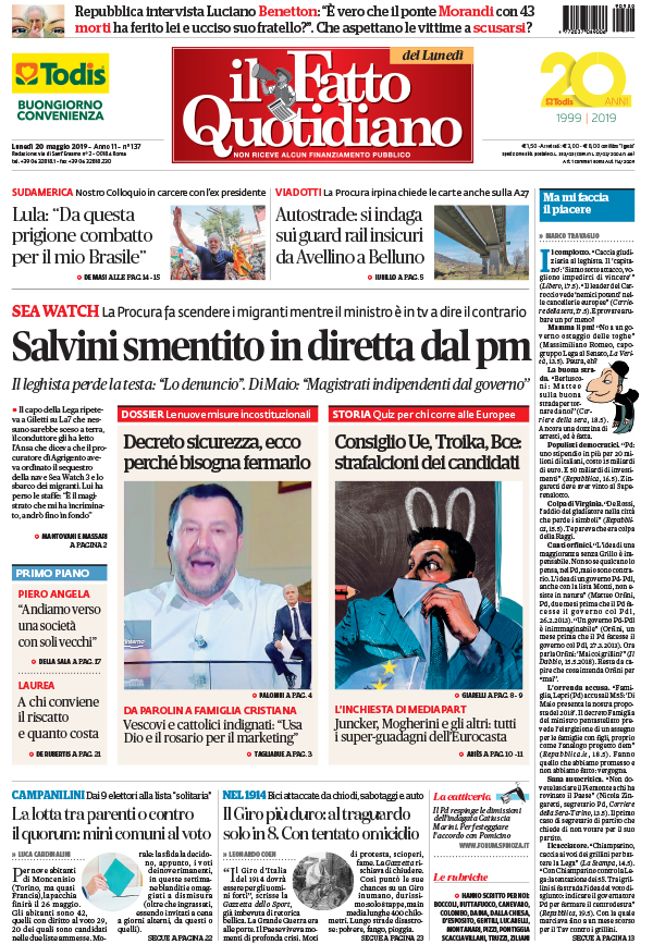 Prima Pagina Il Fatto Quotidiano -