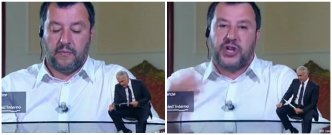 Copertina di Salvini: “Porti chiusi”, ma Giletti lo smentisce in diretta con la notizia dello sbarco della Sea Watch. E lui attacca i pm
