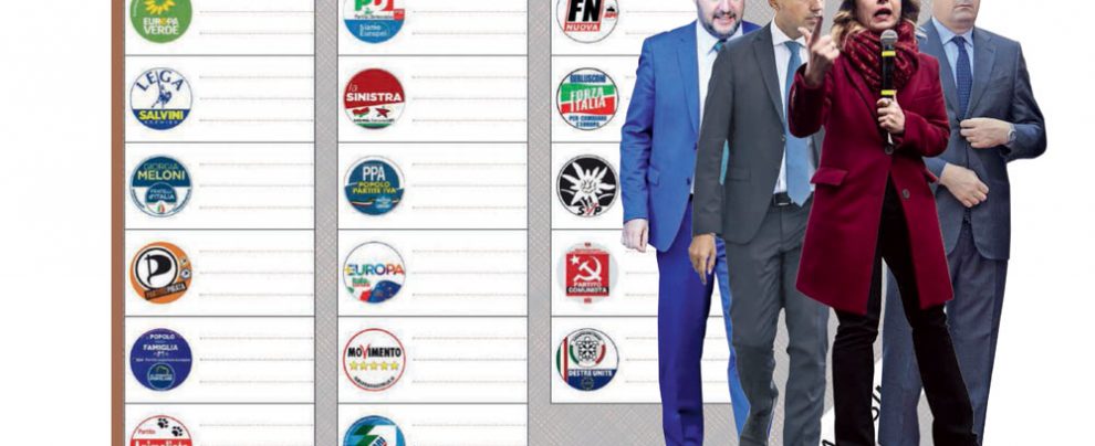 In campo - La scheda elettorale con Salvini, Di Maio, Meloni e Zingaretti - Ansa La Lega non ha un programma. Ecco cosa c’è in quelli degli altri