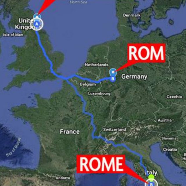 Vuole andare a Roma per il Papa ma il navigatore sbaglia e finisce a Rom, in Germania