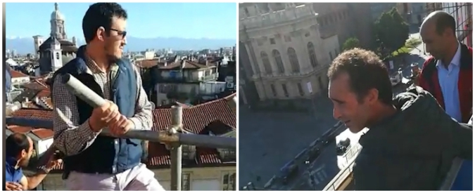 Copertina di Torino, operai sul tetto del grattacielo per protesta: “Abbiamo lavorato, ma non siamo stati pagati”