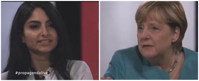 Copertina di La7, i retroscena della telefonata tra Conte e Merkel. Lei: “Faccio i panzerotti. La fidanzata? Una str***”. La parodia