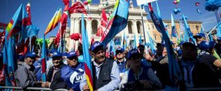 Copertina di Pensioni, manifestazione in piazza San Giovanni a Roma: “Siamo centomila”. Barbagallo: “Governo è Robin Hood Ogm”