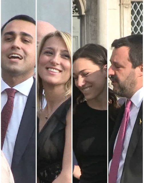 2 giugno, Salvini e Di Maio al ricevimento con le fidanzate: sorrisi e abbracci con Francesca Verdini e Virginia Saba