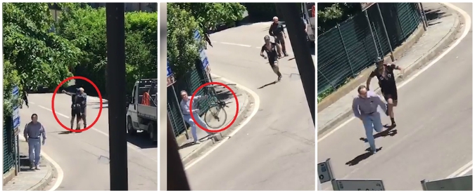 Copertina di Reggio Emilia, il ciclista impazzisce all’incrocio e aggredisce due pedoni: uno dei due si vendica così