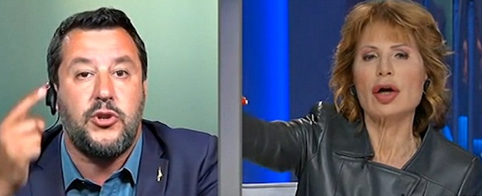 Copertina di La7, lite tra Salvini e Gruber. “Mi avete dato del razzista”. ” Qui mai epiteti. Non mi costringa a toglierle l’audio”