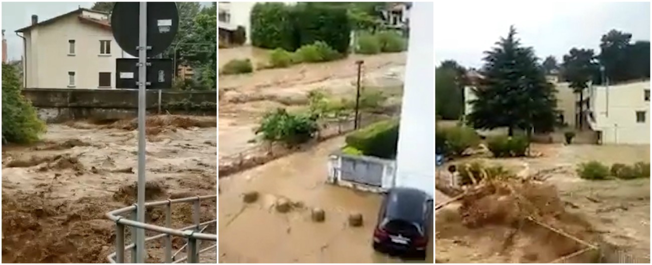 Copertina di Lecco, esondati torrenti in Valsassina dopo i violenti temporali. Strade come fiumi in piena: disagi e danni ingenti