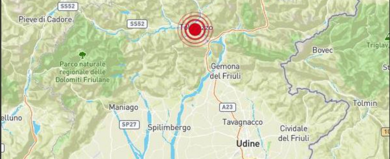 Terremoto in Friuli, nuova scossa con epicentro a Tolmezzo: magnitudo 3.5, è la stessa zona del sisma del 1976