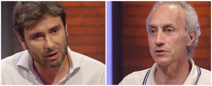 Copertina di Travaglio intervista Di Battista: “Salvini cerca pretesto per far cadere il governo, M5s mantenga i nervi saldi”