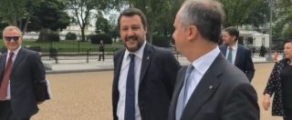 Casa Bianca, il portavoce di Salvini: “Passiamo di qui”, ma l’ambasciatore: “No, non si può”. E il ministro: “C’arrestano”