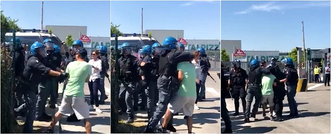 Copertina di Modena, tensione all’Italpizza: coordinatore Si Cobas afferrato per il collo dagli agenti. Sindacato: “Minacciato”