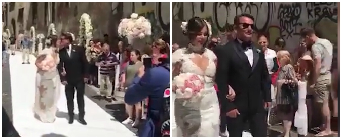 Copertina di Napoli, tappeto bianco per il matrimonio e strada chiusa senza autorizzazione: “Nozze vergogna, paghino”