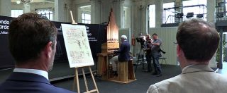 Copertina di Leonardo, così suona per la prima volta il suo “Grande organo continuo”. Lo strumento esposto a Milano