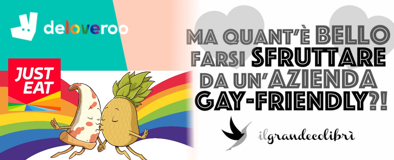 Milano Pride, da Deliveroo a Just Eat: critiche per gli sponsor della parata Lgbt. ‘Ama chi vuoi, basta che ti lasci sfruttare’