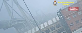 Copertina di Ponte Morandi, le immagini inedite del crollo diffuse dalla Gdf. La raffica di vento e la pila 9 che cede