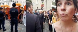 Copertina di Austria, Sergio Mattarella in visita a Salisburgo. Manifestanti urlano slogan per la capitana di Sea Watch: ‘Carola libertà’