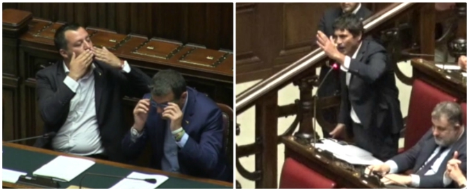 Copertina di Sea Watch, Fratoianni vs Salvini: “Chi ha dato ordine alla GdF?”. Dal ministro baci ironici: bagarre alla Camera