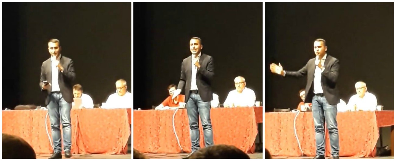 Copertina di Di Maio con gli attivisti torna su Di Battista: ‘Mi incazzo se chi non era con me alle Europee ora gira per presentare libri’