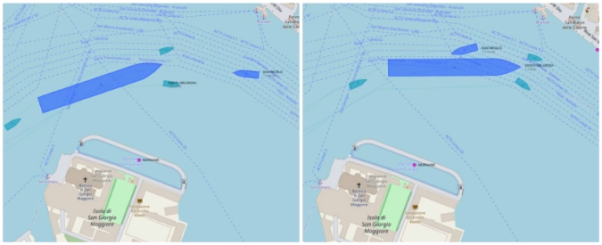 Copertina di Venezia, la nave da crociera rischia di schiantarsi contro i battelli: la ricostruzione satellitare della rotta