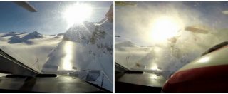 Copertina di Aosta, scontro tra aereo da turismo ed elicottero: le immagini della collisione sul Rutor trovate nelle GoPro