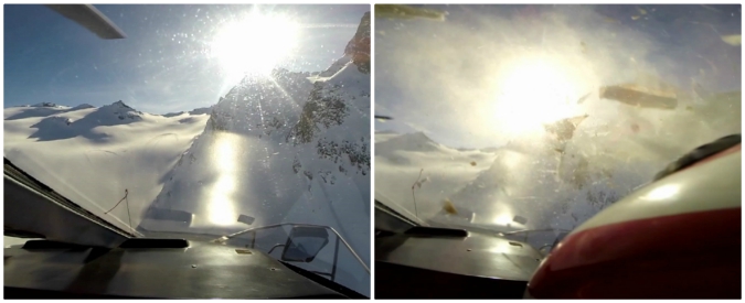 Copertina di Aosta, scontro tra aereo da turismo ed elicottero: le immagini della collisione sul Rutor trovate nelle GoPro