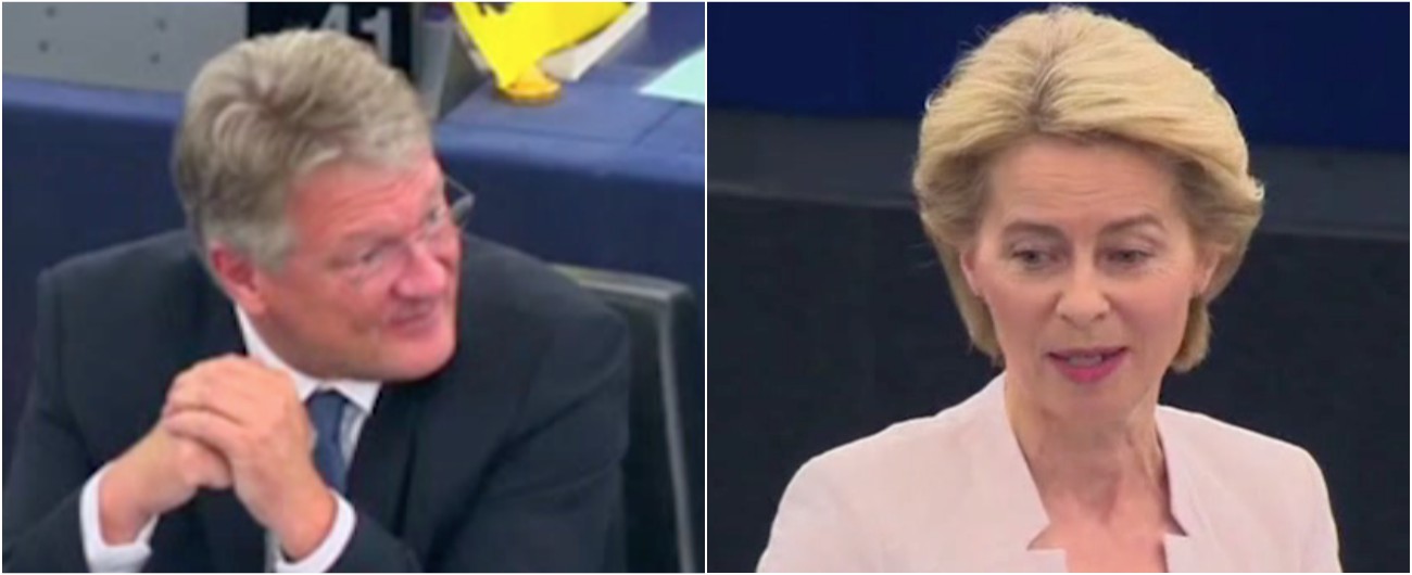 Copertina di Ue, Von der Leyen contro l’euroscettico tedesco Meuthen (AfD): “Sollevata di non avere suo sostegno”