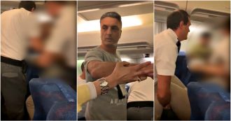 Copertina di Caos sull’aereo diretto a Il Cairo: cittadino egiziano trascinato via tra le urla dei passeggeri. La compagnia “Ha sputato sul personale”