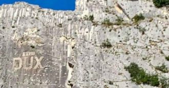 Copertina di Chieti, riemerge la scritta “Dux” su una roccia a Villa Santa Maria: polemica tra Pd e amministrazione locale