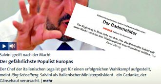 Crisi di Governo, Salvini visto dalla stampa estera. I media tedeschi: “Il bagnino”. “Lui primo ministro? Fa venire la pelle d’oca”
