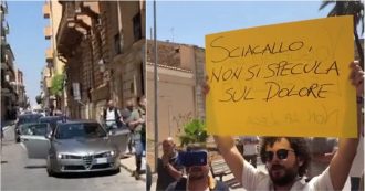 Vittoria, Salvini visita le famiglie dei cugini uccisi dal suv. Contestatori gli gridano “sciacallo”