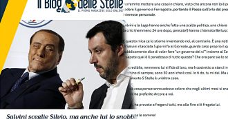 Crisi di governo, M5s chiude a Salvini: “Ha scelto Berlusconi. Voleva fregarci, si è fregato da solo”