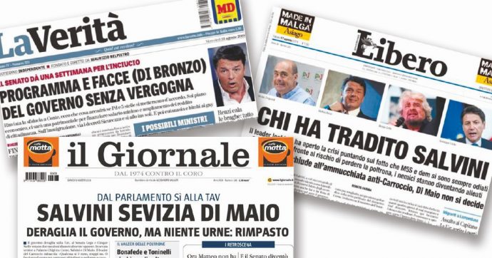 Crisi o no? Destra nel pallone, pure sui giornali