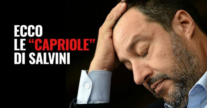 M5s sul Blog pubblica l’elenco delle ultime “capriole” di Salvini: “Non c’è tempo da perdere con chi si dimostra inaffidabile”