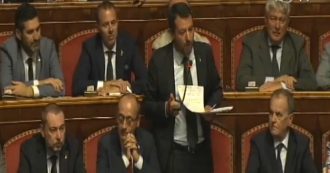 Copertina di Crisi di Governo, l’intervento integrale di Matteo Salvini in Senato: “Taglio parlamentari e voto”