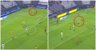 L’azione è così bella da sembrare un videogame. E il gol finale è una rovesciata spettacolare