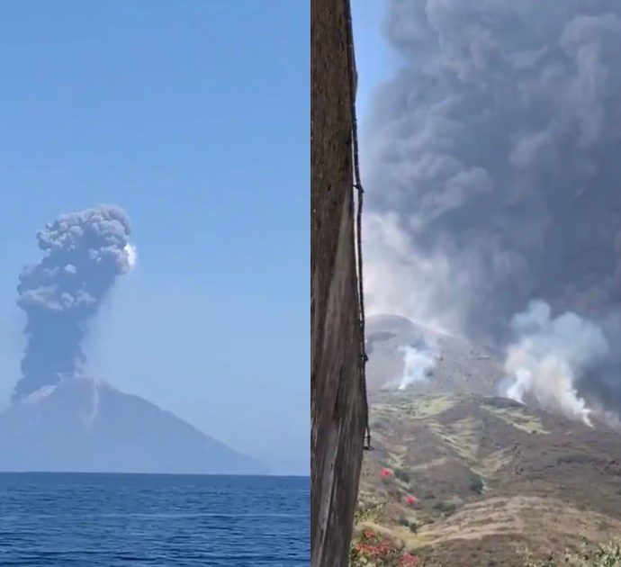 Stromboli, nuova eruzione del vulcano: dal cratere fuoriescono detriti e cenere. Sindaco: “Sbarco vietato ai turisti giornalieri”