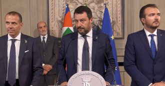 Copertina di Crisi, Salvini al Quirinale: “Governo Pd-M5s? Italiani sconcertati. Disegno che viene dall’Ue”