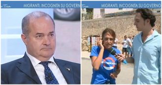 Copertina di Migranti, Galli (Lega) vs Sciurba (Mediterranea) a La7: “Video di ong che aiutano scafisti”. “Ce li giri, quereliamo”