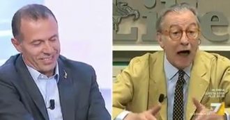 Copertina di Conte 2, Feltri attacca governo e Di Maio. E su Salvini: “Vittima dell’ora del coglione”. Scontro con Romeo (Lega): “Dice cazzate”