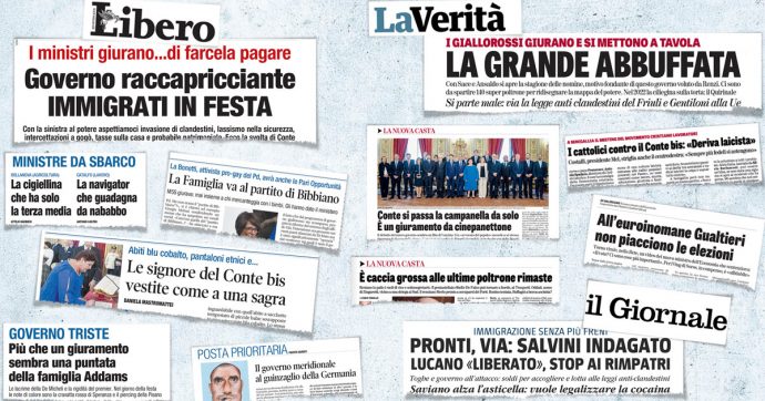 “Terroni”, “mafiosi”, “Addams”:  i fogli di destra l’han presa bene