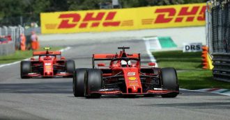 Copertina di F1 Gp Monza, Leclerc vince il testa a testa con Bottas (secondo). Terzo Hamilton, Vettel solo 13esimo dopo incidente