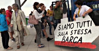 Copertina di Genova, blitz degli ambientalisti al Salone nautico: “Siamo tutti sulla stessa barca e sta affondando”