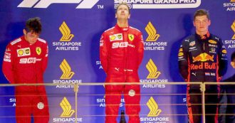 Copertina di F1, doppietta Ferrari a Singapore. Ma Leclerc: “Vettel prima al pit-stop? Voglio spiegazioni per la decisione, difficile da capire in gara”