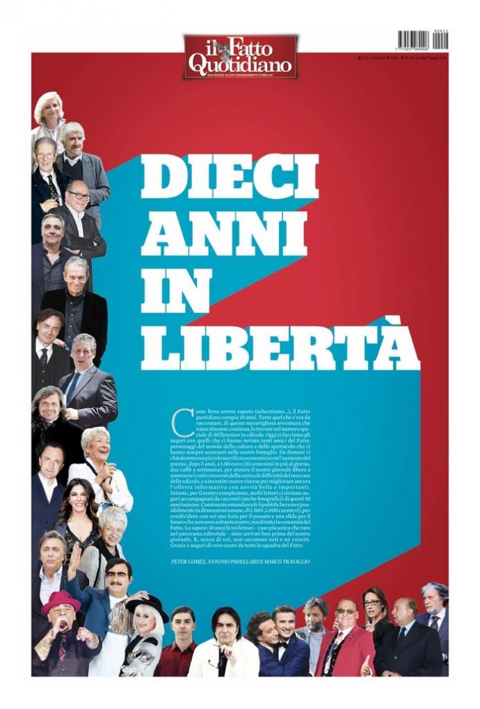 Copertina di domenica 22 settembre 2019